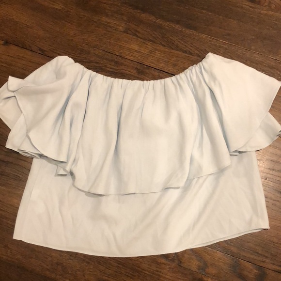 DO + BE Light Blue Off Shoulder Top size Small - Picture 5 of 6